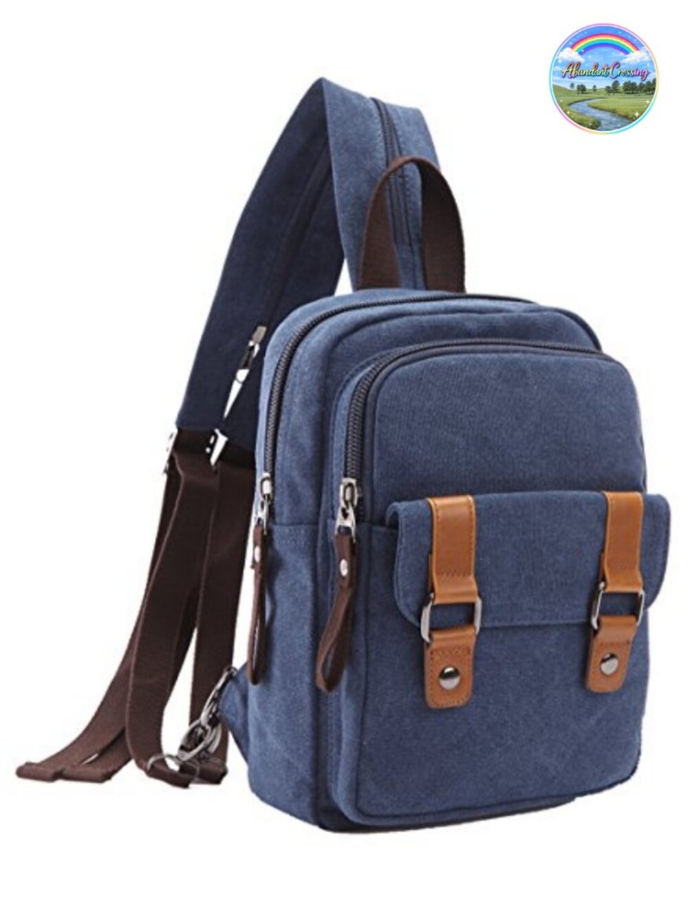 Small Canvas Backpack Vintage Casual Shoulder Bag Daypack Magnetic Clasp